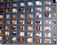 Wall to wall guinomi (sake cups)