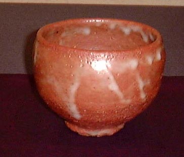 Aka (red) Shino Chawan by Yoshida Yoshihiko