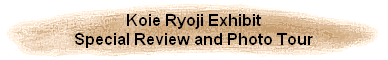 Koie Ryoji Exhibit
Special Review and Photo Tour