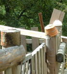Chawan hanging on post Chawan hanging on post