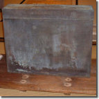 Bronze-like box made of clay