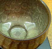 Greenish-blue color vessel by Minegishi Seiko