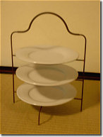 White plate set by Uchida Koichi