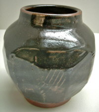 Black Glazed Jar 1970s