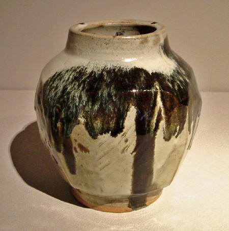 Faceted Jar Nuka & BlackGlaze 1960s