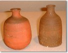 Yakishime Tokkuri (Sake Flasks) by Kato Kozo Yakishime Tokkuri (Sake Flasks) by Kato Kozo